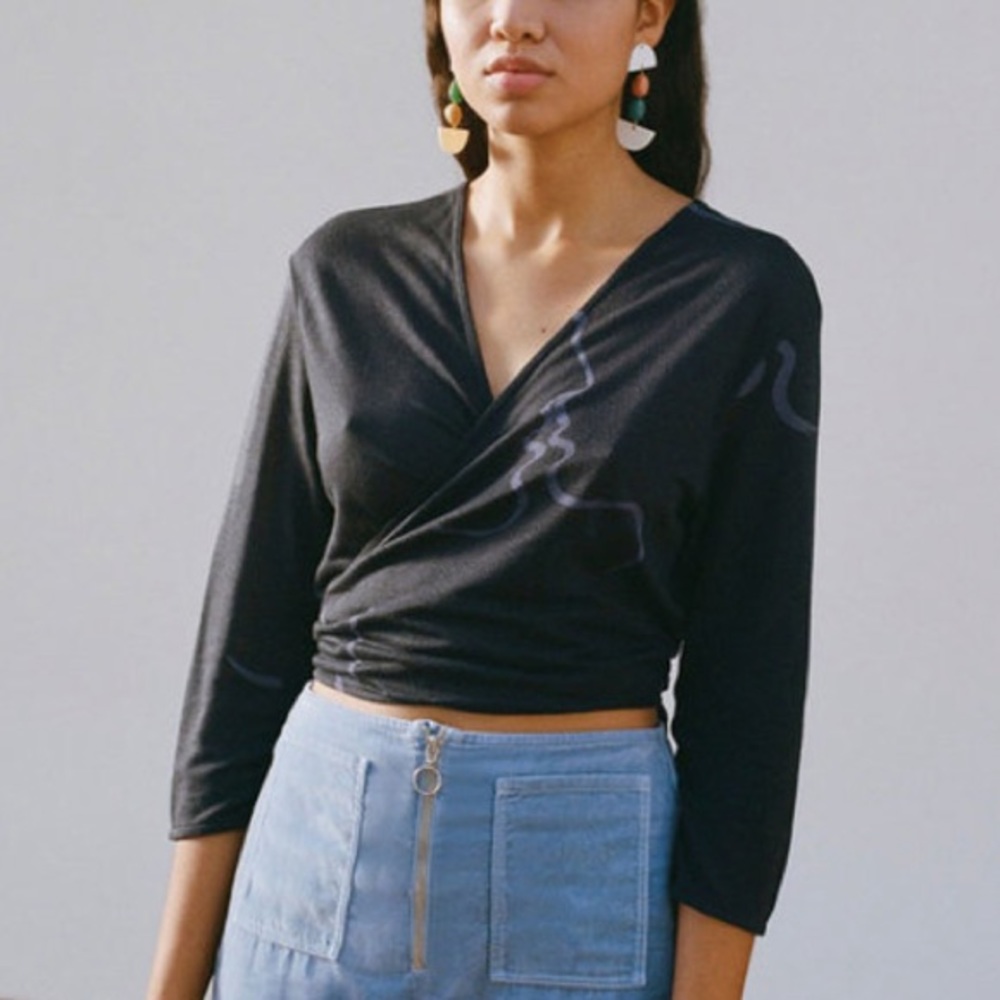 Paloma Wool Felipa wrap top - size S